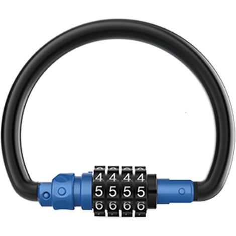 Wasserdichtes Fahrradschloss mit Kabel (blau)
