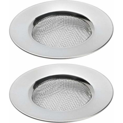 Set mit 2 Edelstahl-Spülbeckensieben für Dusche, Badewanne oder Küchenspüle. Durchmesser: 7,6 cm (3 Zoll). (1/5)