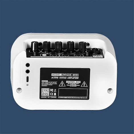 Mini-Verstärker für elektroakustische Gitarre mit eingebautem Bluetooth-Lautsprecher (weiß) (1/5)