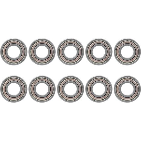 Lot de 10 mini roulements à billes à gorge profonde en acier 6900zz avec double joint étanche pour jouets et appareils ménagers (1/5)