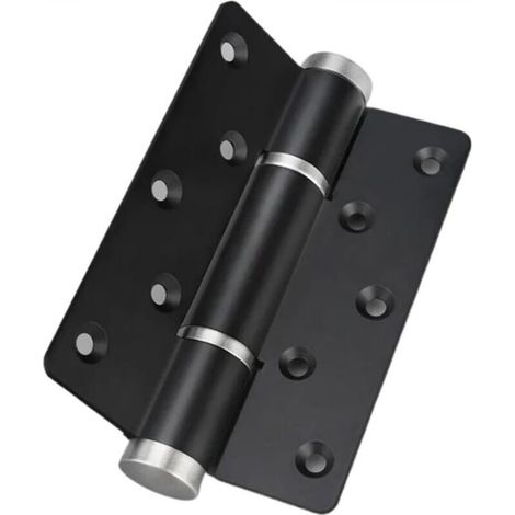 Charnière de porte à fermeture douce, positionnement automatique à 90°, ferme-porte hydraulique, quincaillerie réglable (sans fente, noir) (1/4)
