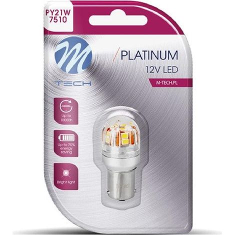 AMPOULE LED X 1- PY21W, 12-24V 15X2835SMD, CANBUS, ORANGE (LB832Y-01B PLATINUM)