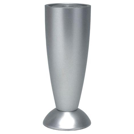 1 pied de meuble en ABS en forme de pc rA glable couleur aluminium 12 cm 45 mm avec trou 8MA