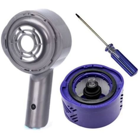 Lntyq Couvercle arrière du moteur et kit de filtre arrière pour Dyson V6 DC58 DC59 DC61 DC62 DC74 accessoires d'aspirateur, pour kit de conversion de filtre Hepa (1/5)