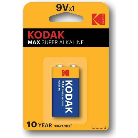 Blister kodak batterie alcaline max 6lr61 9v (1/2)