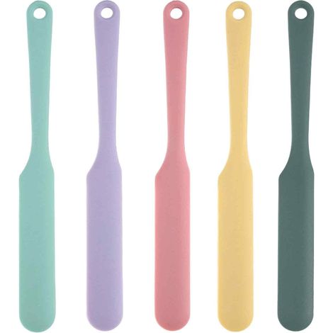 Silicone Hair Removal Spatula, Reusable Waxing Spatula, Waxing Spatula with Hanging Hole, Hot Wax Applicator for Body, Bikini and Face, 8.5" x 0.9" (21.5 x 2.3cm) (1/5)
