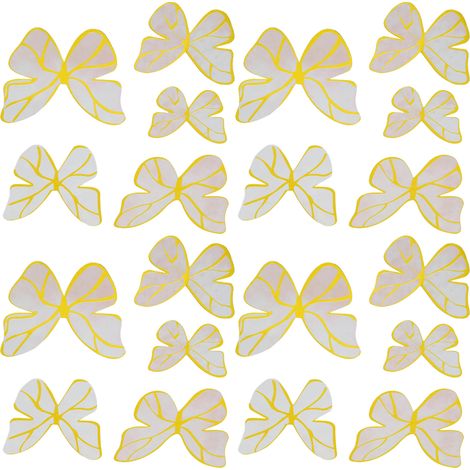 Lot de 4 autocollants muraux papillons beiges pour décoration de fête, maison et loisirs créatifs (1/5)