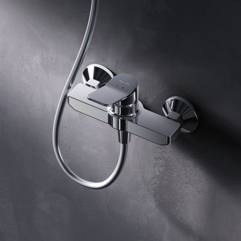 AM.PM Duscharmatur Einhebel Brausebatterie Chrom Armatur Mischbatterie Brausearmatur Brausebatterie Wasserhahn Bad Mischbatterie Dusche