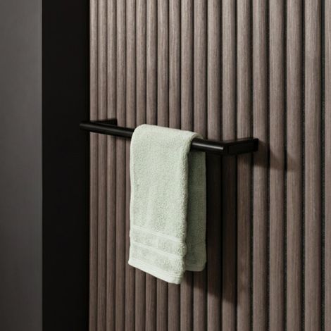 JTP Ora Dry Electric Towel Rail 600mm W - Matt Black (1/4)
