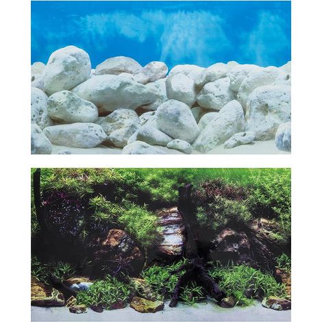 Doppelseitige Aquarienhintergrundfolie, 50 cm x 10 cm