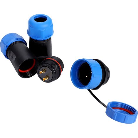 Connecteur de câble en ligne SP21 IP68 2 broches étanche en plastique pour aviation (2 broches) (1/5)