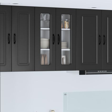 Küchenschrank Kalmar Schwarz 60 x 31 x 80 cm Holzwerkstoff