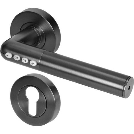 MANILLA ORNO CON C脫DIGO IP20 NEGRA APERTURA CON PIN Y BLUETOOTH