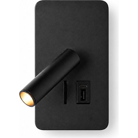Aplique De Pared "ALIX" - 3W - 2600K - USB+USB-C - (1/5)