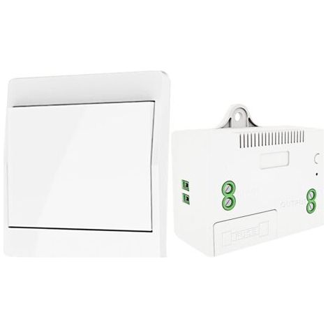 Interrupteur d'éclairage auto-générant sans fil, interrupteur à radiofréquence et récepteur de relais, contrôleur avec fusible, interrupteur cinétique sans batterie (Kit 1 voie 1 clé)