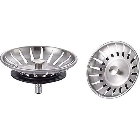 2 Pices Bouchon Evier Cuisine Inox - Filtre Evier Cuisine Universel (dia: 78mm), Bonde Evier Avec 18 Fentes, Grille Evier Cuisine Antiblocage, Pan (1/5)