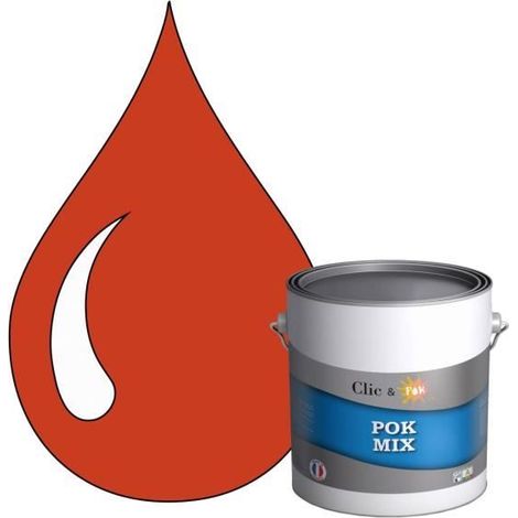 Peinture d'Accroche et Finition 2 en 1 - POK - POK MIX Orange - Acrylique Satinée - 3L - RAL 2001 (1/4)