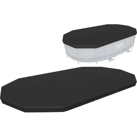 Abdeckung für ovalen Rahmenpool 427 x 250 x 100 cm Bestway 58425