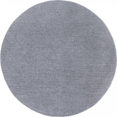 Tapis rond 160x160 cm Argenté Rond Laine Uni (1/5)