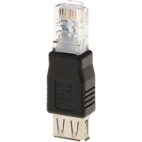 Adaptateur RJ45 mâle vers USB-A femelle, prise pour routeur Ethernet réseau LAN (1/5)