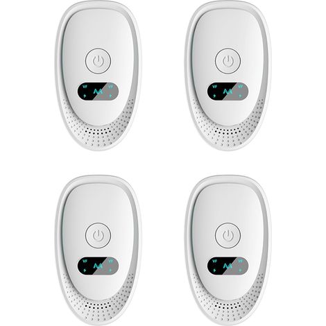Lot de 4 répulsifs antiparasitaires à ultrasons - Anti-souris , moustiques et araignées Répulsif électronique multifonction antiparasitaire 360° à ultrasons enfichable (1/5)