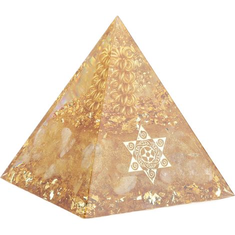 Pyramide Orgonite 6cm Générateur d'Énergie en Cristal et Fil Fait Main pour Abondance et Succès (1/5)