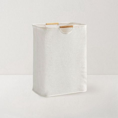 Panier À Linge - Pliable - Étanche - 40x30x30cm - Blanc - 1 Pièce (1/5)