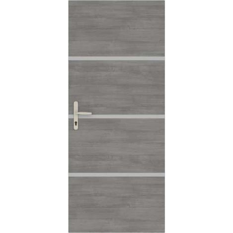 Nordlinger – Kit de rénovation porte pré-encollé gris agate – Panneaux adhésifs pour pose rapide – Pour portes lisses jusqu'à 85 cm de large