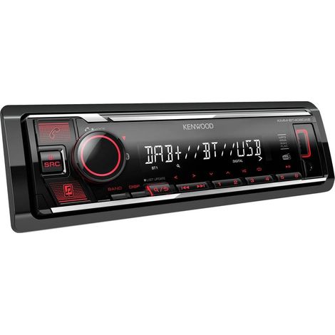 Kenwood KMMBT408DAB Autoradio kit mains libres bluetooth, port pour commande au volant, tuner DAB+
