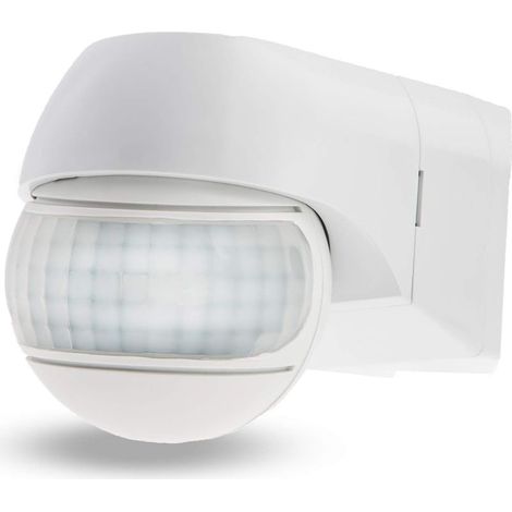 Détecteur de sports d'extérieur, indice de protection IP44, montage en surface, capteur infrarouge, portée de détection 12 mètres/180°. (1/2)