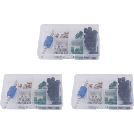 Kit di riparazione per nucleo valvola principale del condizionatore d'aria R12/R134A, composto da 213 pezzi, per sistemi R12 e R134A.