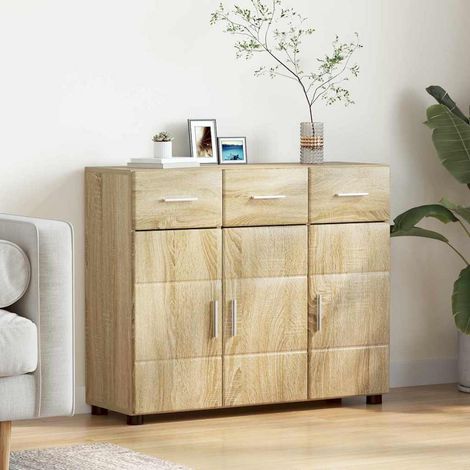Sideboard FLORIN Sonoma-Eiche 88,5 x 30,5 x 73 cm Holzwerkstoff