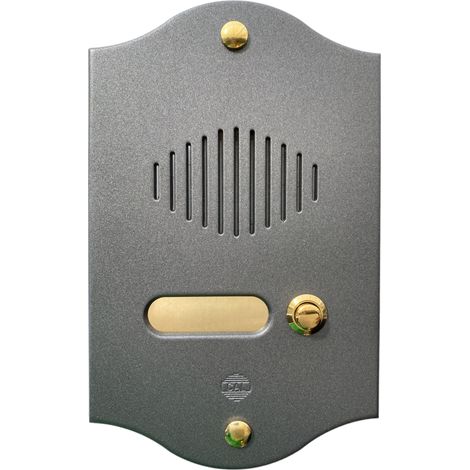 Pulsantiera 1 pulsante grafite antracite citofonica universale 5 fili