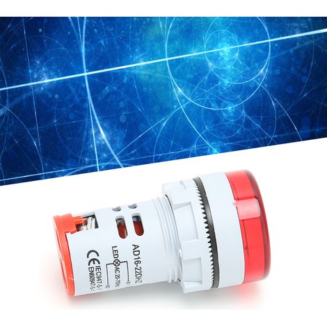 Voyant indicateur de fréquence d'alimentation rond AD16-22DHZ (2075Hz, rouge) (1/5)