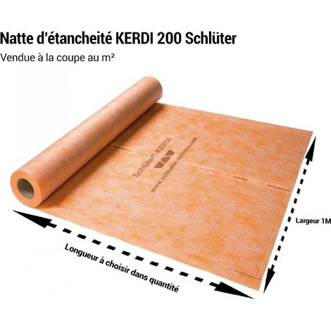 Schluter – Natte d'étanchéité 0,2 mm pour carrelage – Polyéthylène flexible – Résistance à l'eau et aux produits chimiques – Vendu au m²