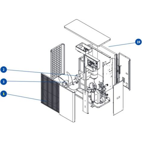 Grille de sortie d'air pour pompe à chaleur de piscine et pompe à chaleur