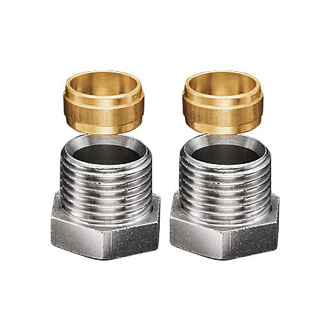 Raccords à sertir avec bague de serrage (ensemble) 1/2x15mm Tuyau de raccordement (1/2)