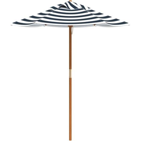 Parasol de jardin pour enfants, poteau en bois, 120 cm de diamètre et 140 cm de largeur (1/5)
