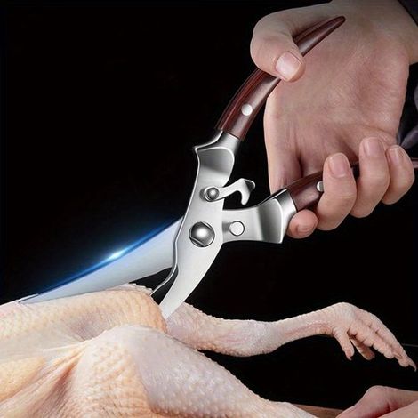 Forbici per ossa di pollo in acciaio inossidabile, robuste e durevoli, adatte all'uso domestico e anche speciali forbici da cucina per frutti di mare. Forbici da cucina.