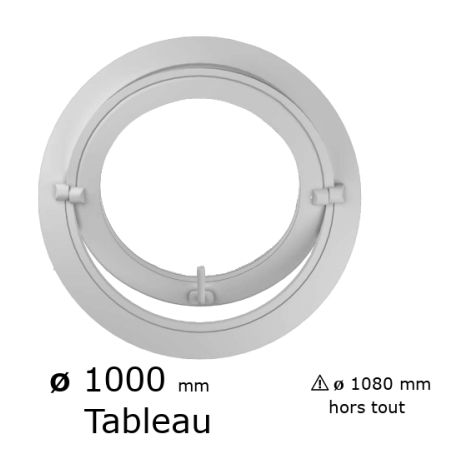 Fenêtre ronde basculante PVC vitrage clair diam. 100 cm tableau pour pose en neuf (1/4)