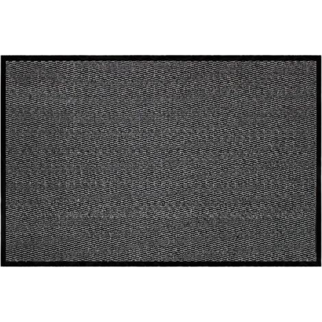 Tapis d'Entrée Anti-Poussière "Julius" 80x120cm Noir & Gris (1/4)