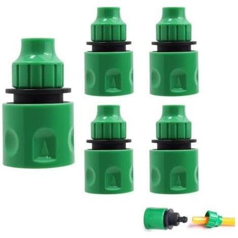 5 Stück Kunststoff-Schlauchverschraubungen 4/7 und 8/11, Schnellkupplungen für Bewässerungssysteme, unverzichtbares Zubehör für Garten, Sprinkler und Bewässerungsanlagen - (1/5)