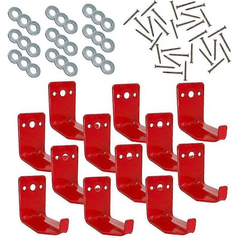 Support mural pour extincteur crochet support pour extincteurs jusqu'à 18 kg (40 lb) compatible avec les extincteurs (lot de 12). (1/5)