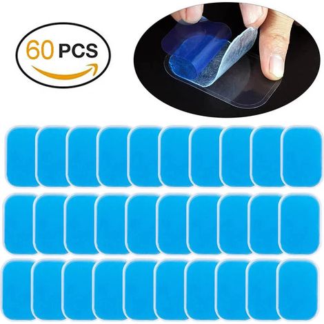 Packung mit 60 EMS-Gelelektroden, Gelelektroden für das Elektrostimulationsgerät für die Bauchmuskulatur, Ersatzelektroden für das Elektrostimulationsgerät für die Bauchmuskulatur, E-AquaForge