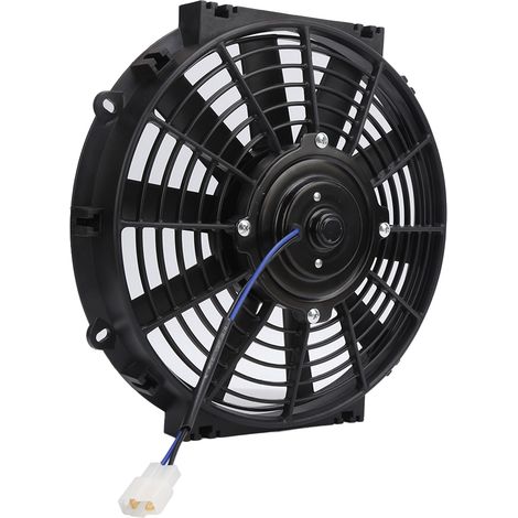Schlanker 10-Zoll-Elektrolüfter, 24 V, 80 W, 2100 U/min, 10 gerade Flügel, universell für Autos