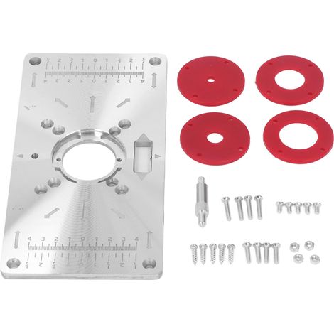 Ensemble de plaques d'insertion pour table de fraisage électrique à bois avec plateau rabattable pour machine à graver le bois