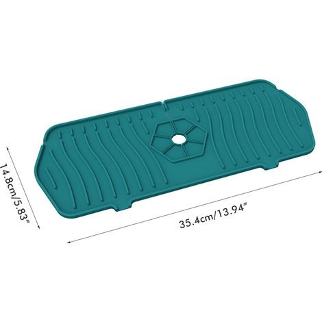 Protection anti-éclaboussures pour robinet de cuisine/évier, tapis récupérateur d'eau en silicone, coussinet d'égouttage à placer derrière le robinet pour cuisine et salle de bain (1/5)