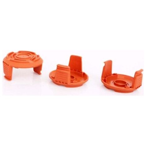 BARKBUSTERS Lot de 3 couvercles de Bobine de débroussailleuse,Capuchons de Rechange pour débroussailleuse WORX WA0010,Remplace le couvercle de bobine WORX WA6531 GT (1/4)