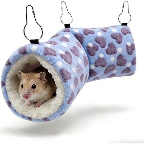 Tunnel sospeso per piccoli animali 50 x 15 cm. Lettino a tunnel super morbido per ratti, scoiattoli volanti, furetti e porcellini d'India. Amaca per piccoli animali. (1/5)