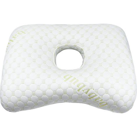 Cuscino per le orecchie per chi dorme sul fianco, con foro per poggiatesta, progettato per dare sollievo alle orecchie (Oro)